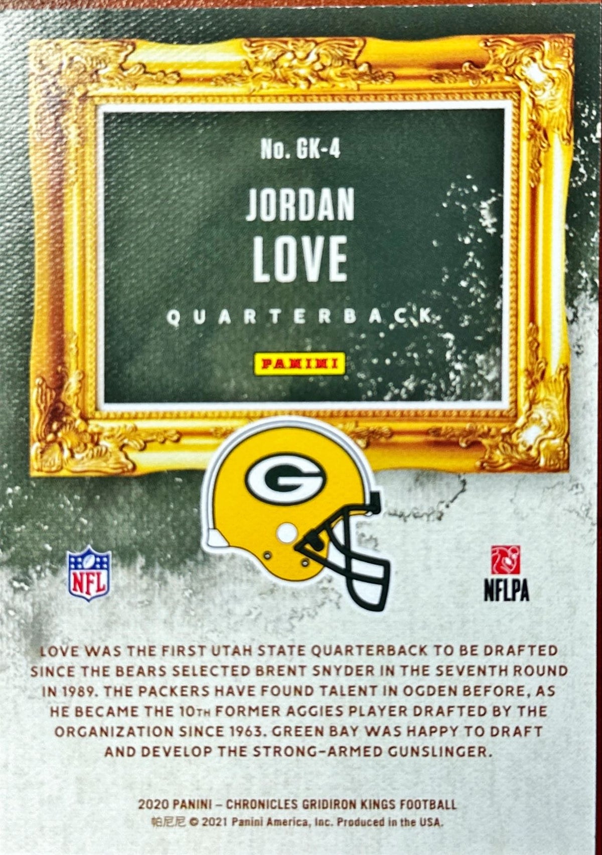 2020 Panini Chronicles #GK-4 Jordan Love Gridiron Kings