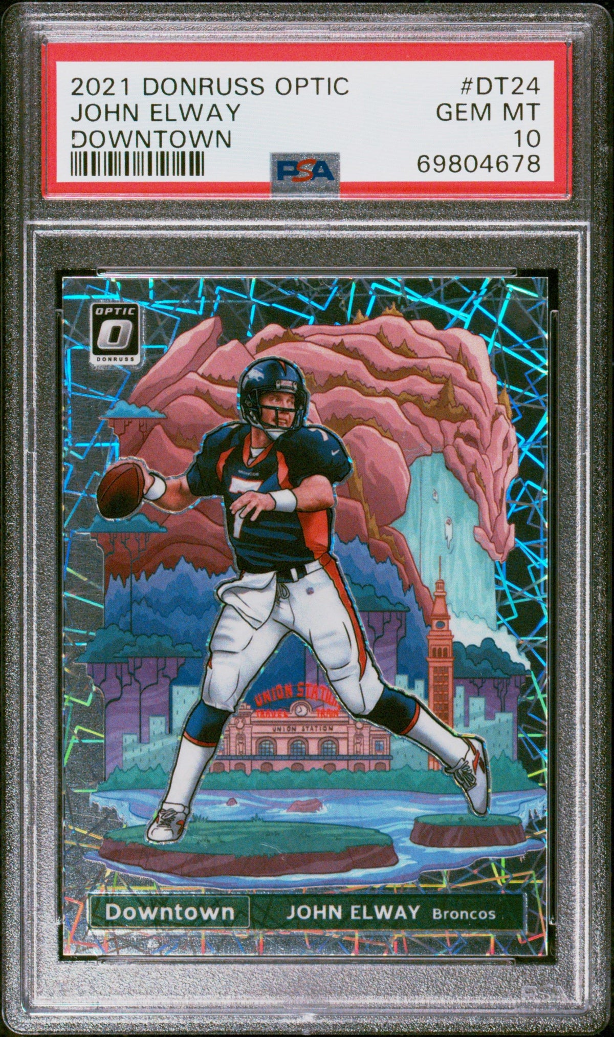 2021 Panini Donruss Optic Downtown John Elway Downtown PSA 10