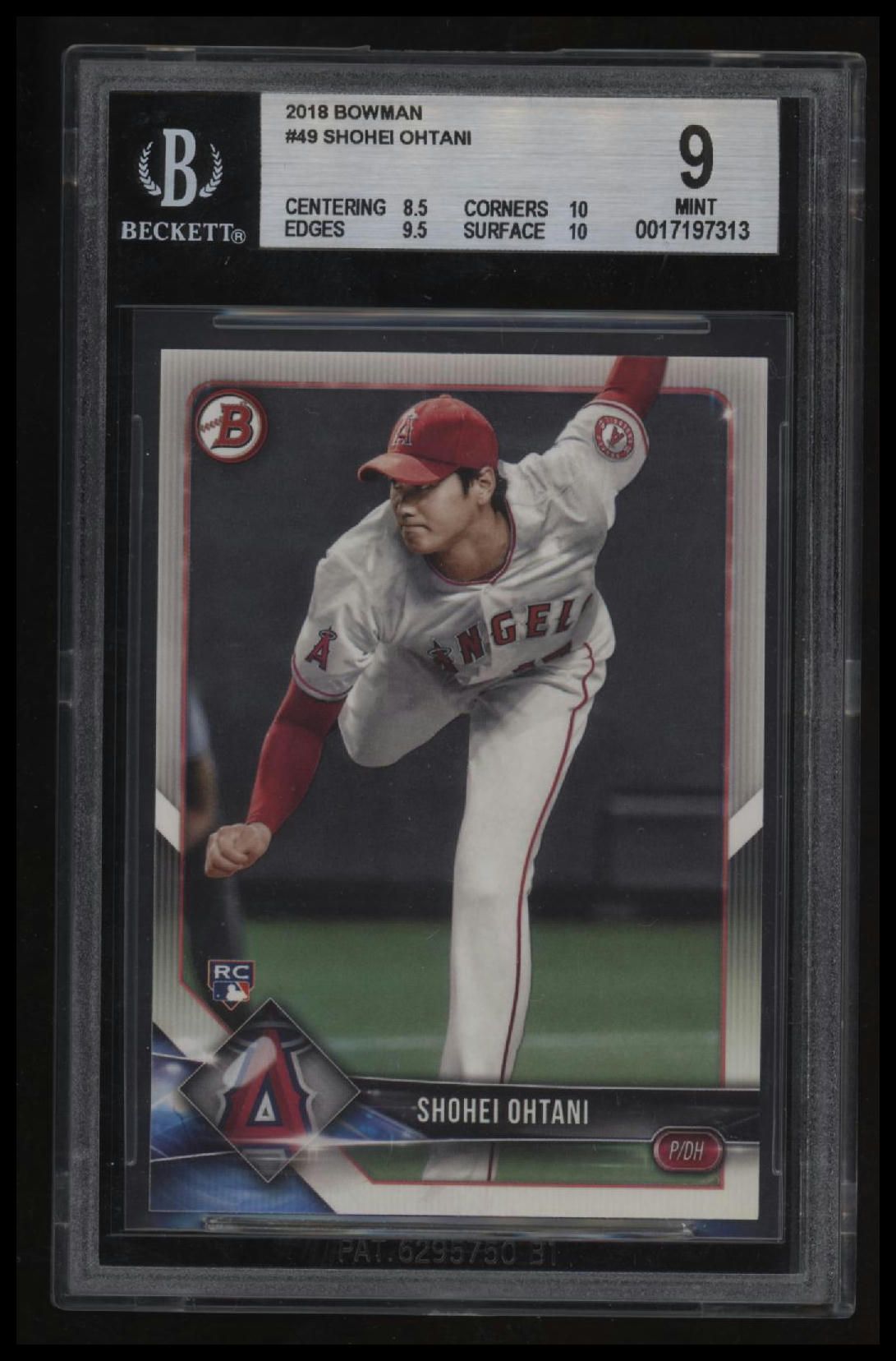 2018 Bowman Shohei Ohtani RC BGS 9.0