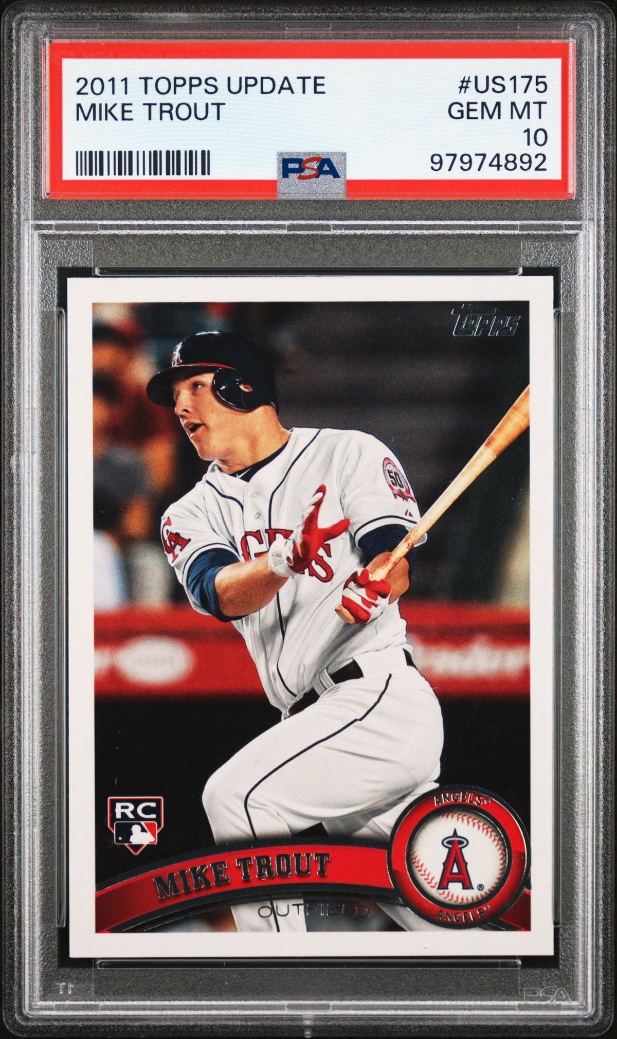 2011 Topps Update Mike Trout PSA 10