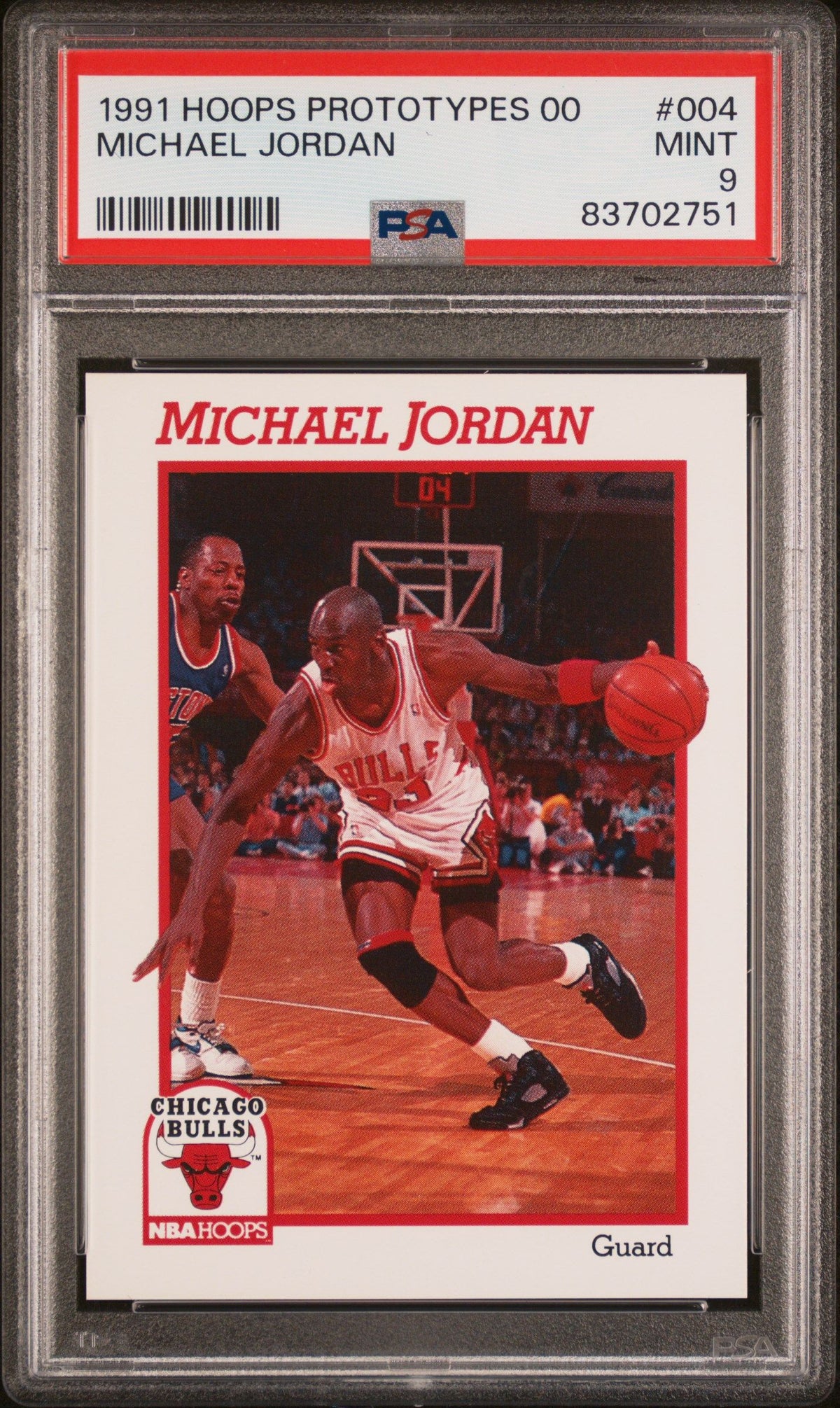 1991 Hoops Prototypes 00 #004 Michael Jordan PSA 9