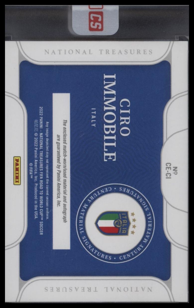 2022 Panini National Treasures Ciro Immobile Century Material Signatures #/99