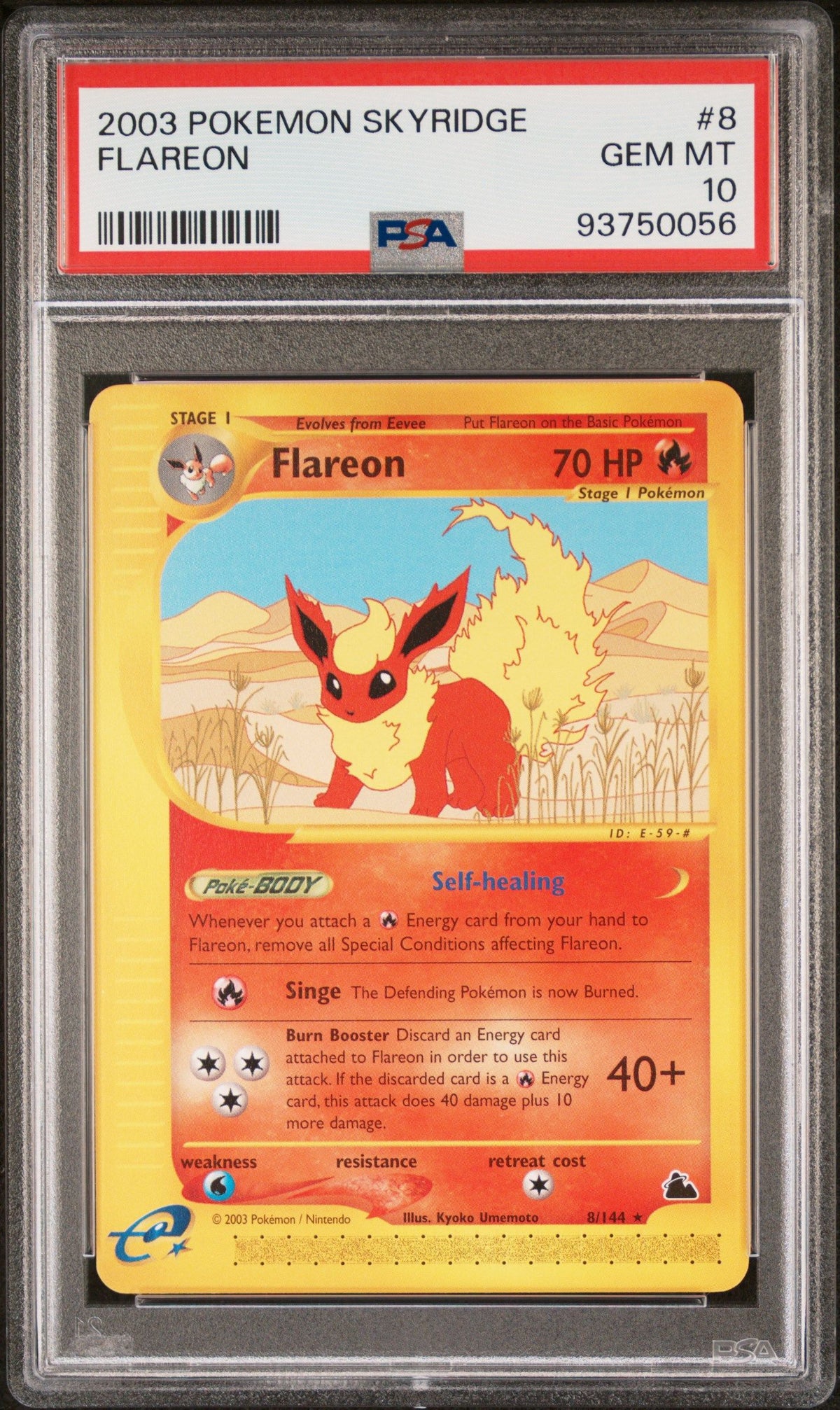 2003 Pokemon Skyridge Flareon PSA 10