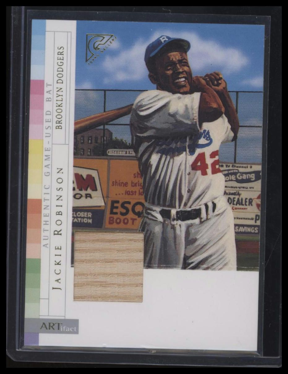 2003 Topps Gallery Hall of Fame Jackie Robinson Artifact Relics