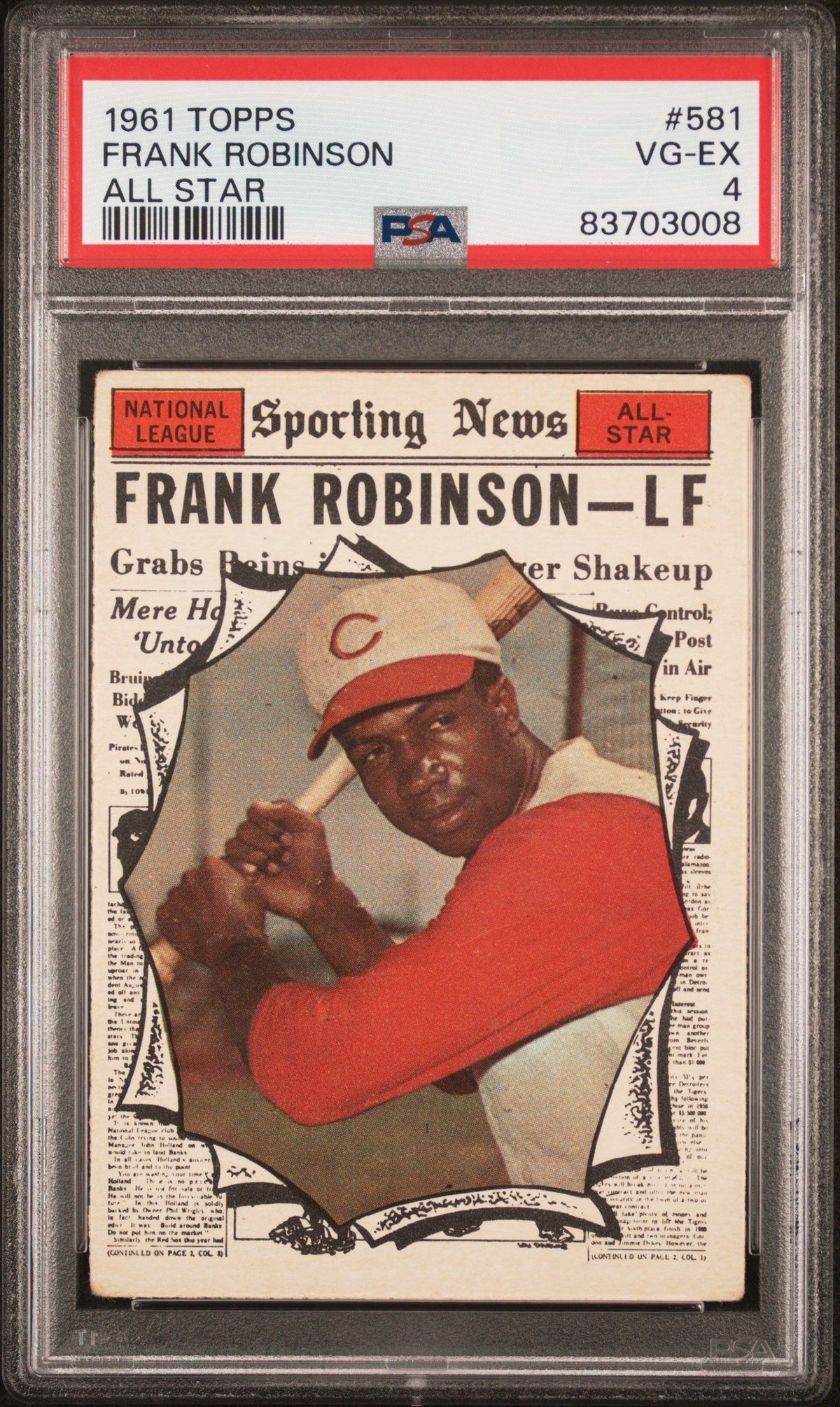 1961 Topps #581 Frank Robinson All Star PSA 4