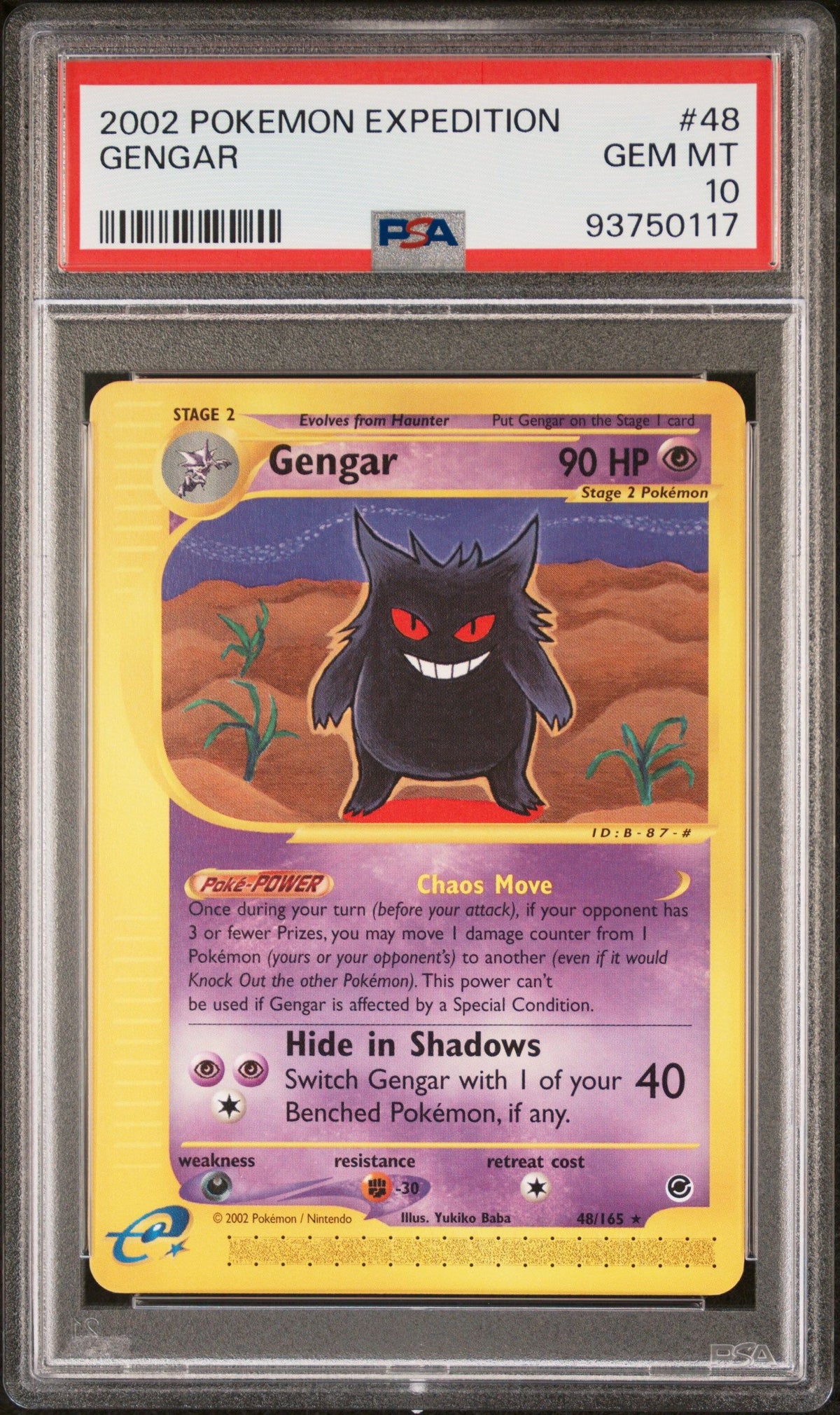 2002 Pokemon Expedition Gengar PSA 10