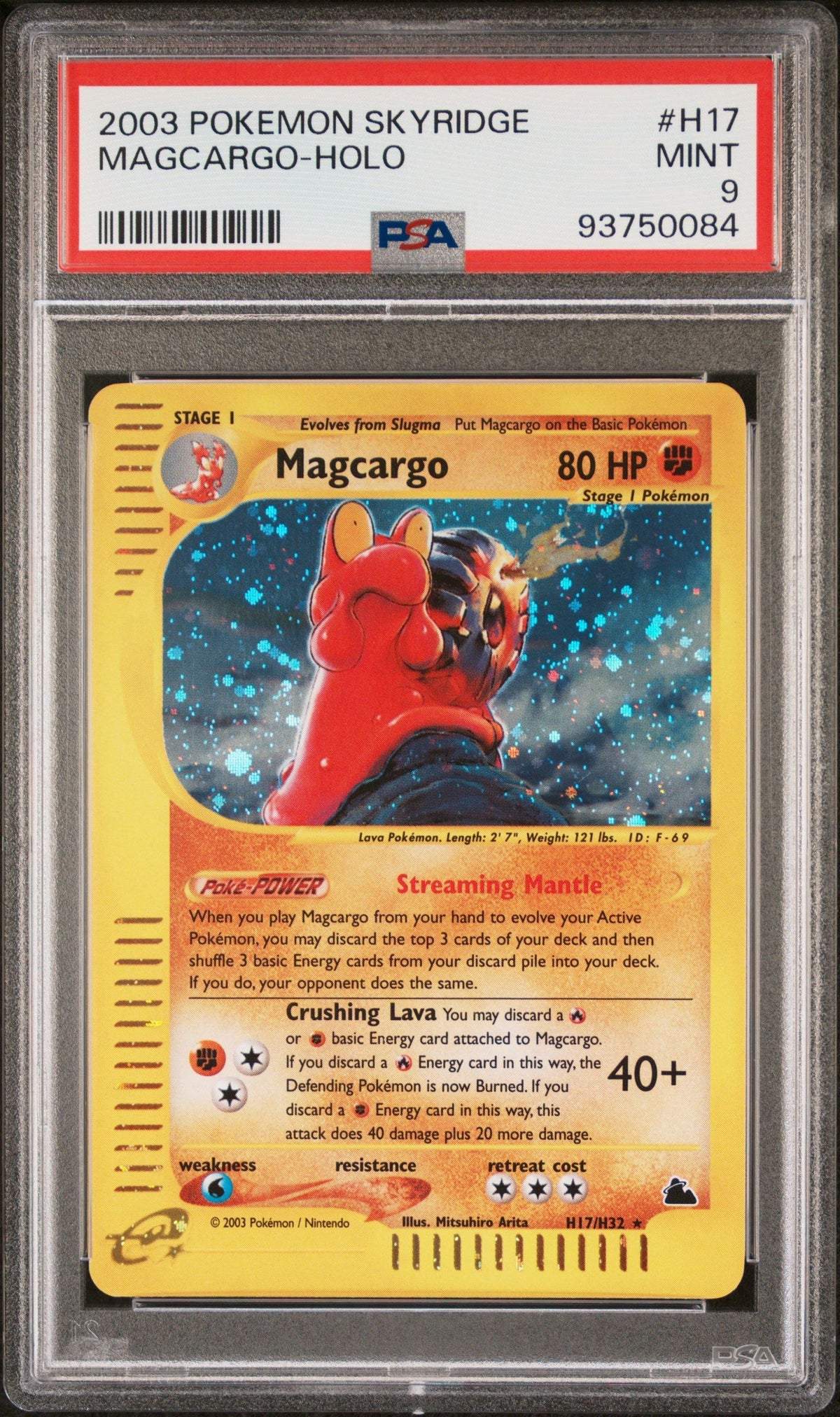 2003 Pokemon Skyridge Magcargo-Holo PSA 9