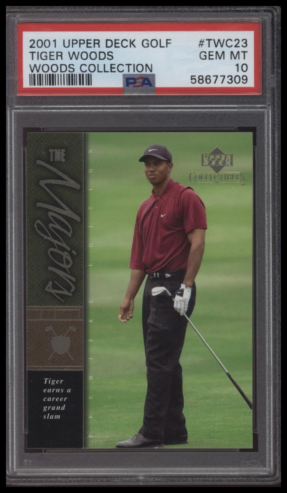 2001 Upper Deck Tiger Woods Collection Tiger Woods Woods Collection PSA 10