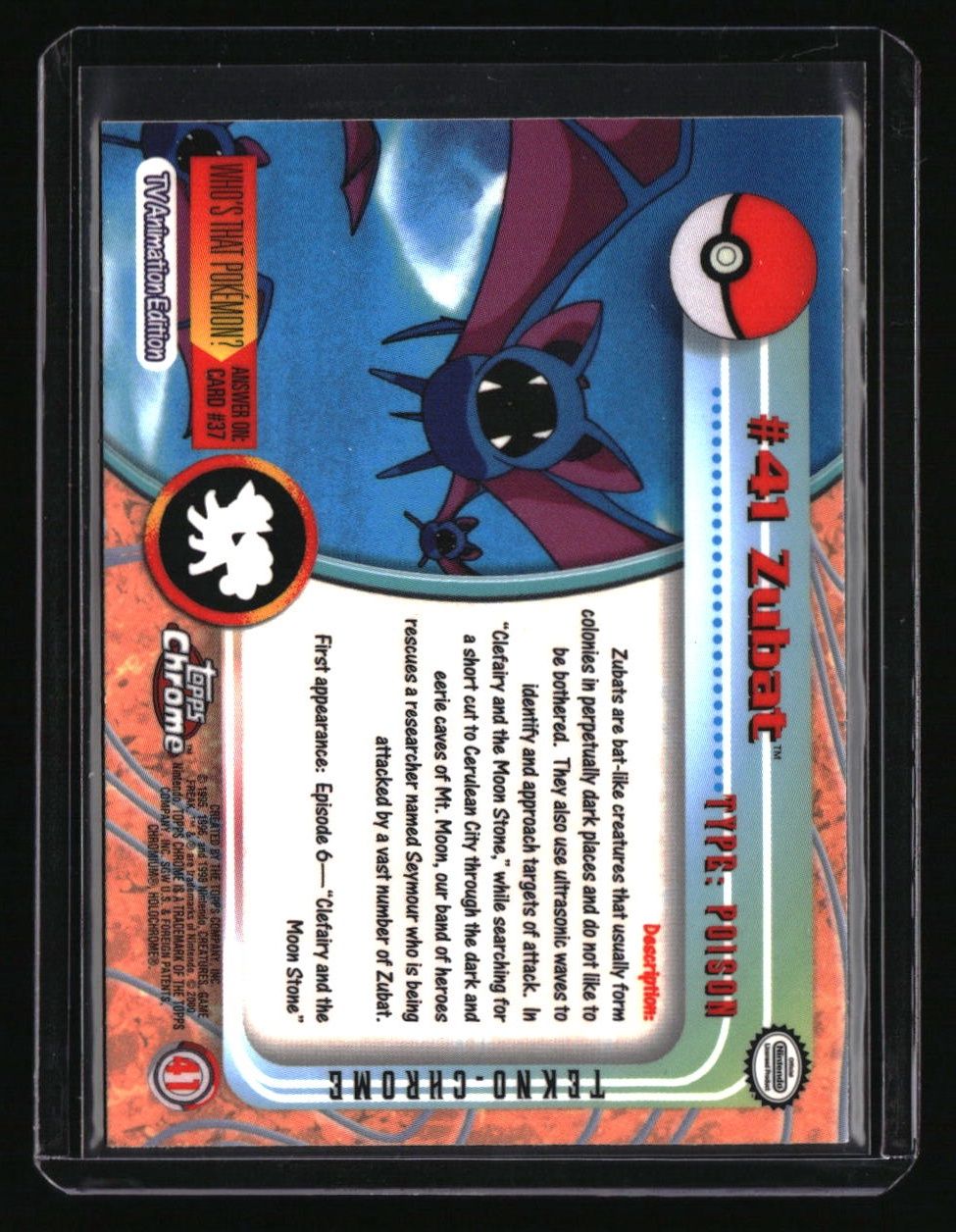 Topps Chrome Zubat #41 Tekno