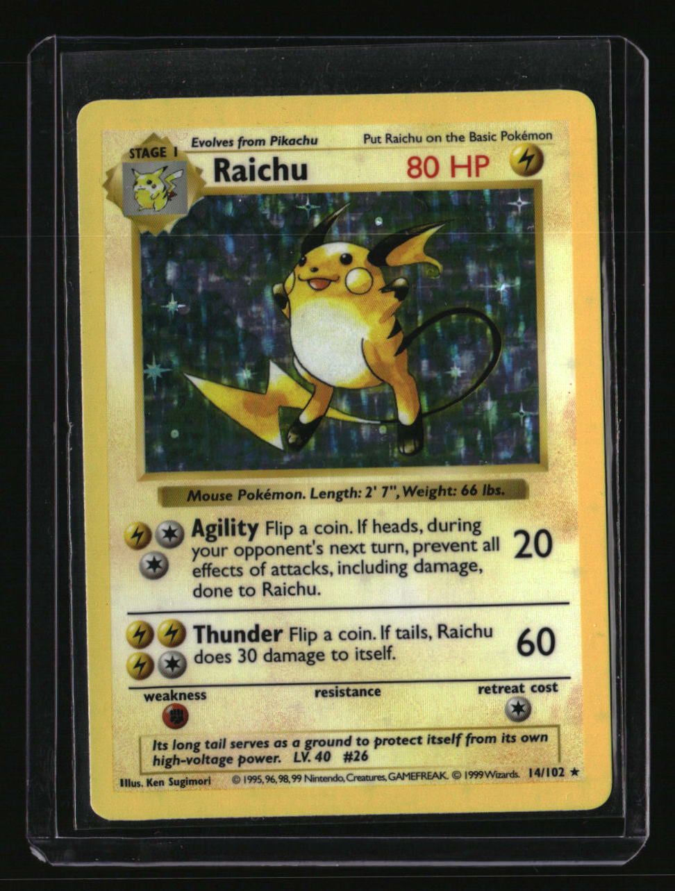 Base Set (Shadowless) Raichu Holo LP 10001254