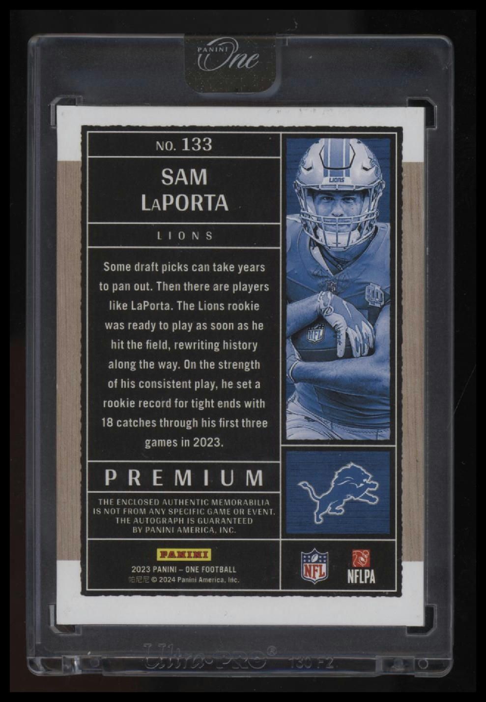 2023 Panini One Sam LaPorta Red #/15