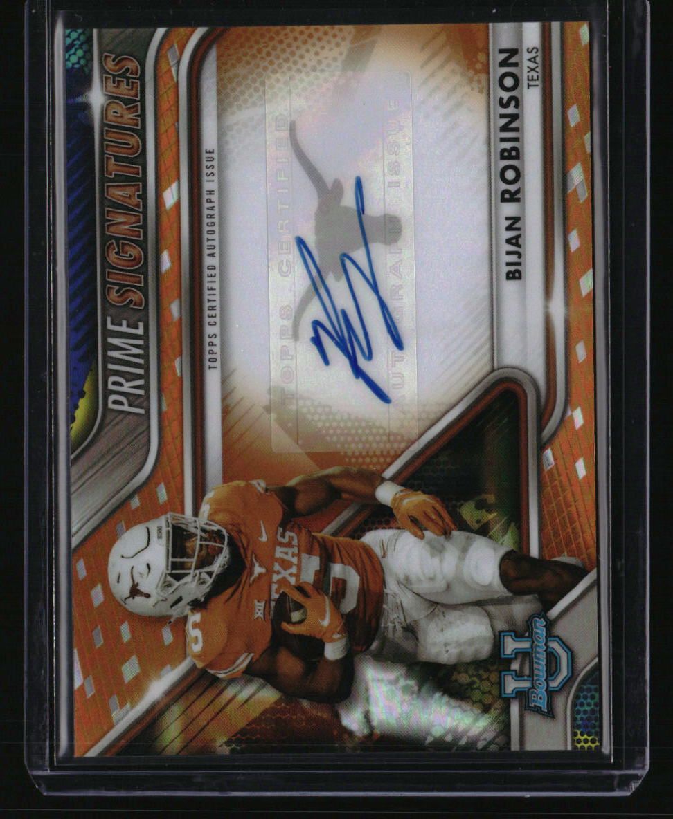 2022 Bowman University Chrome Bijan Robinson Prime Signatures Orange #/25