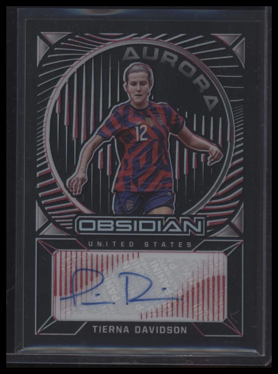 2021-22 Panini Obsidian Tierna Davidson Aurora Autographs Electric Etch Red #/25