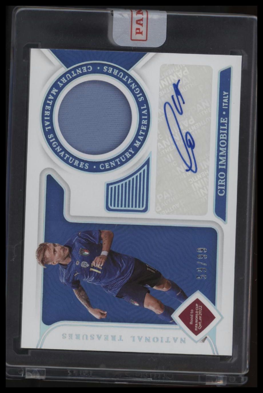 2022 Panini National Treasures Ciro Immobile Century Material Signatures #/99