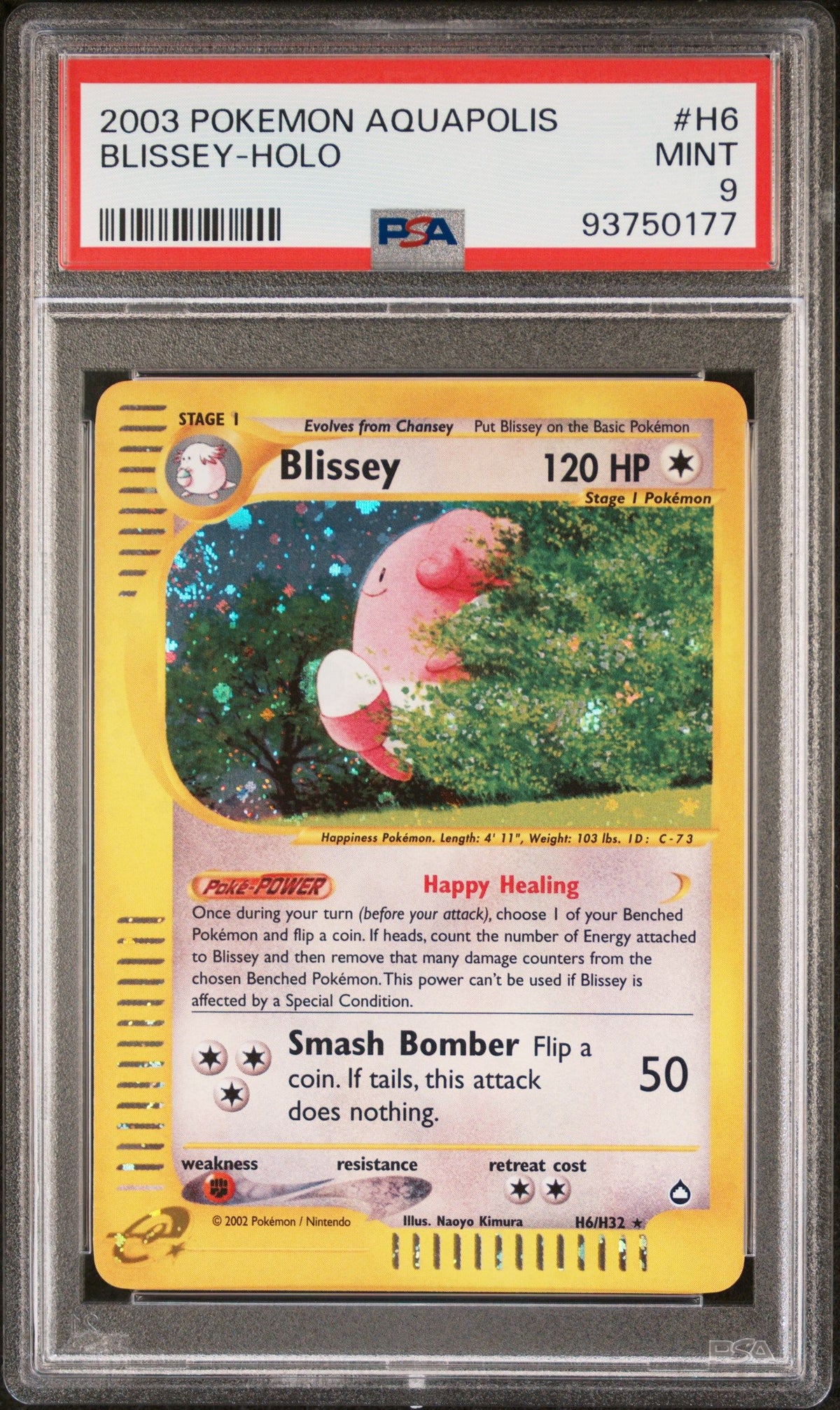 2003 Pokemon Aquapolis Blissey-Holo PSA 9