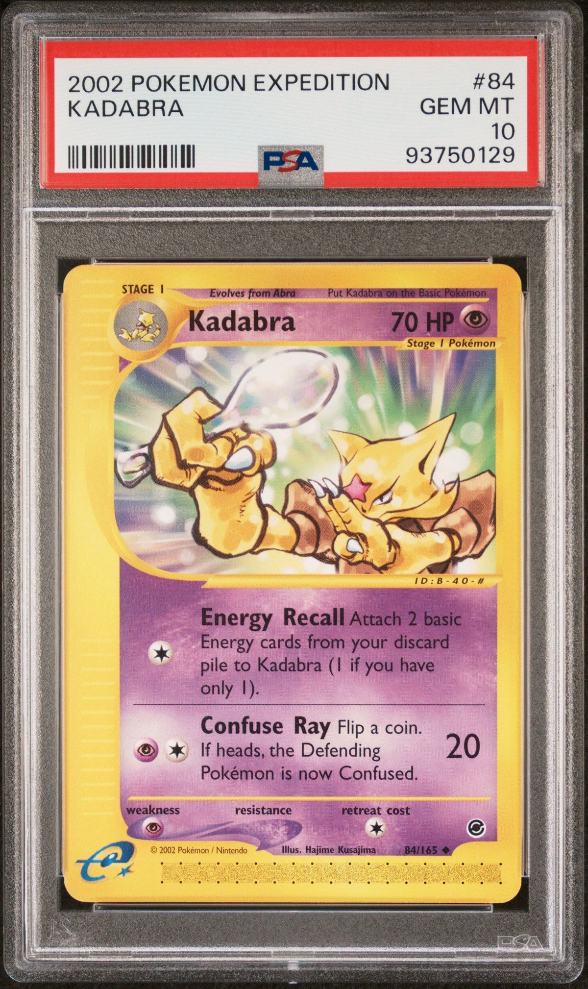 2002 Pokemon Expedition Kadabra PSA 10