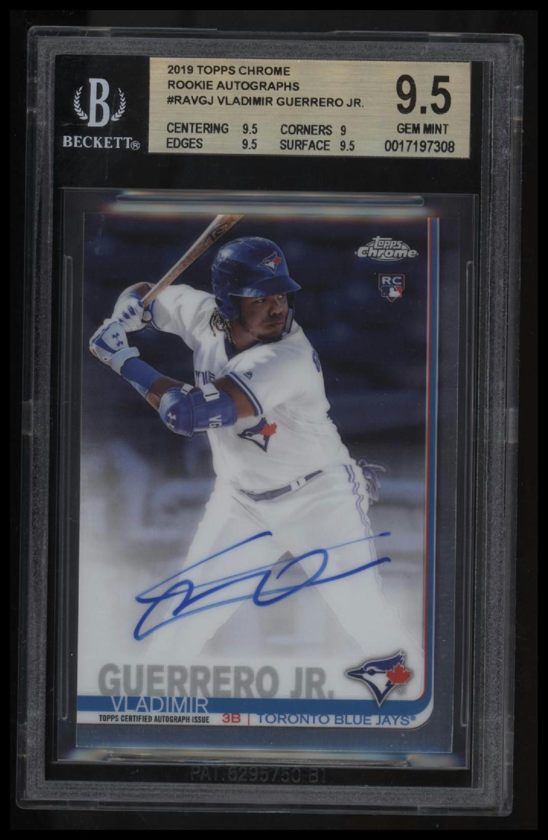 2019 Topps Chrome Rookie Autographs Vladimir Guerrero Jr. BGS 9.5