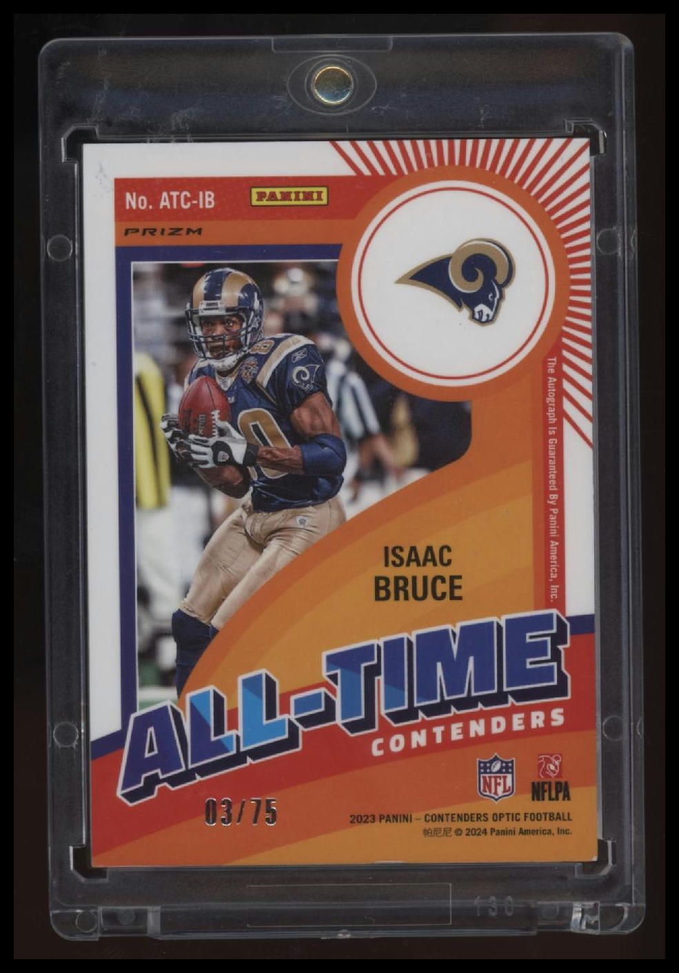 2023 Panini Contenders Optic Isaac Bruce All Time Contenders #/75