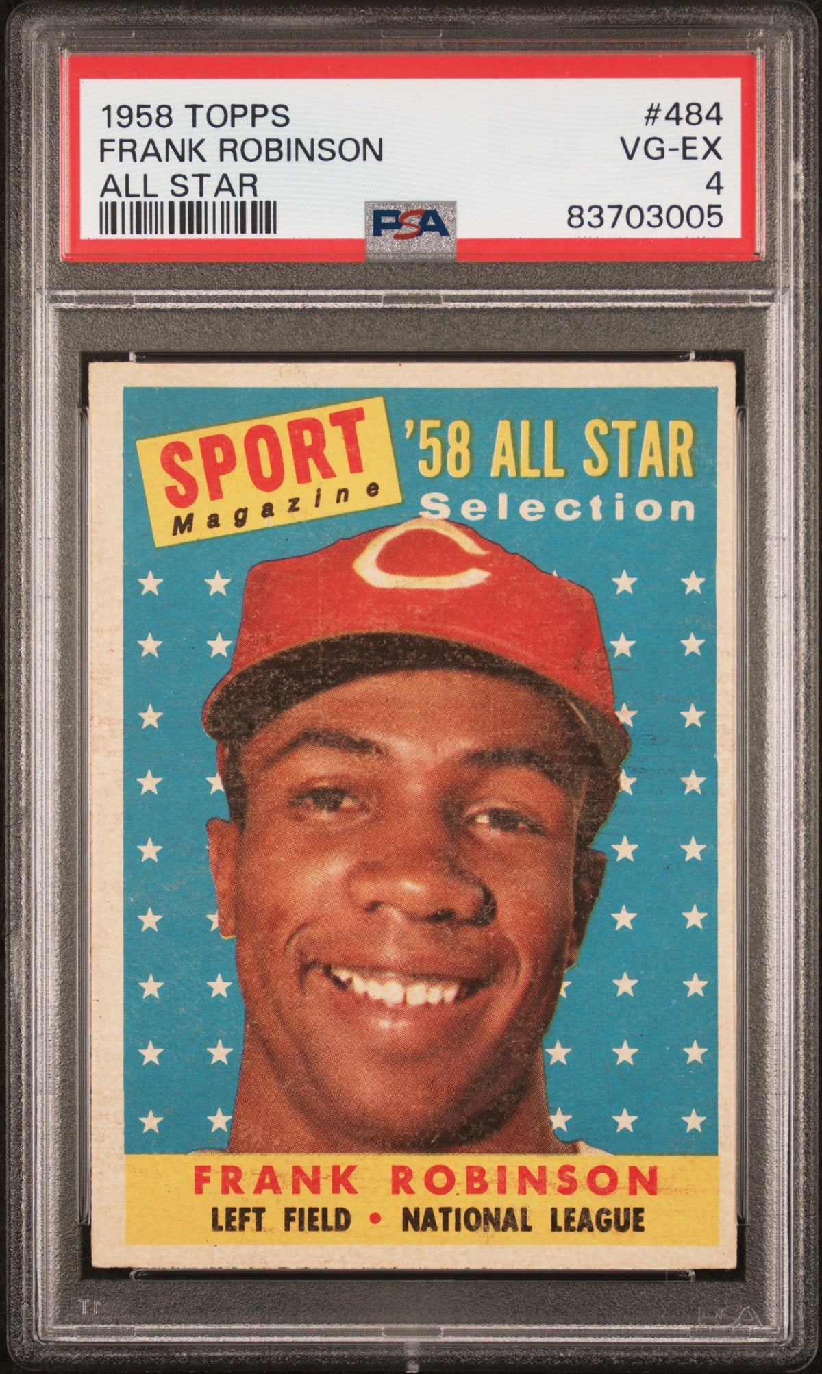 1958 Topps #484 Frank Robinson All Star PSA 4