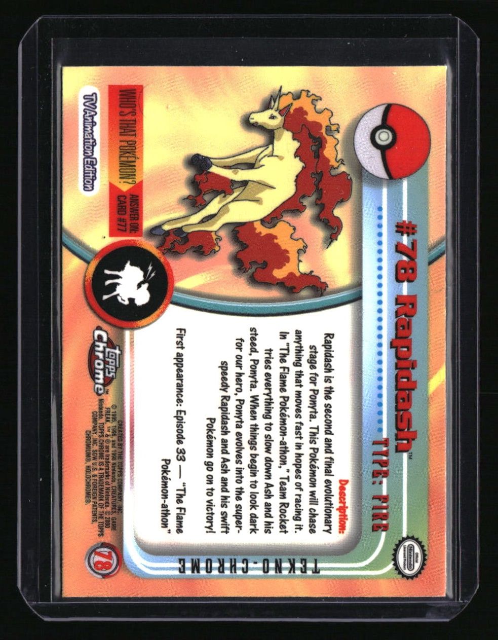 Topps Chrome Rapidash Tekno #78