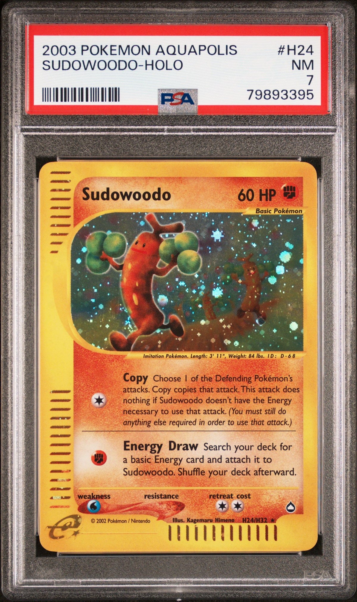 2003 Pokemon Aquapolis Sudowoodo-Holo PSA 7