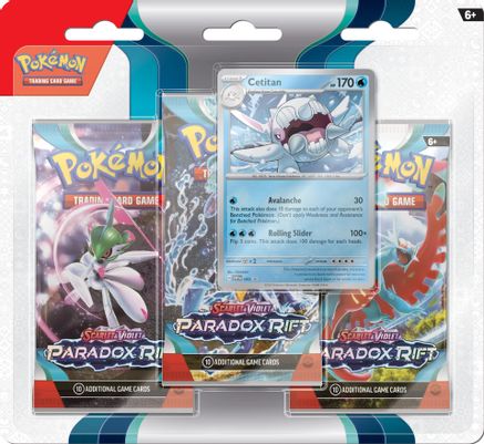 Pokemon Scarlet and Violet: Paradox Rift 3 Pack Blister (Cetitan)