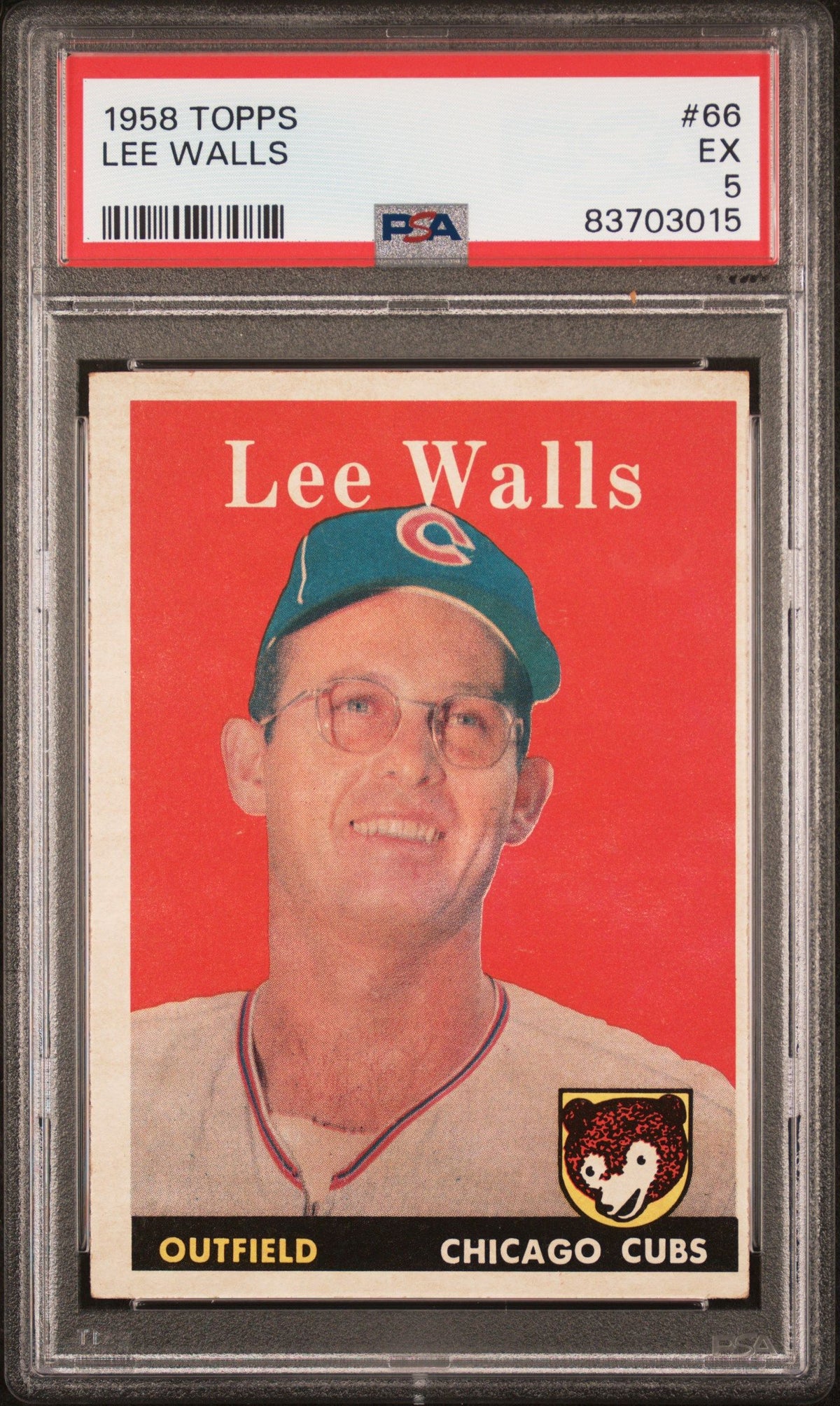 1958 Topps Lee Walls PSA 5