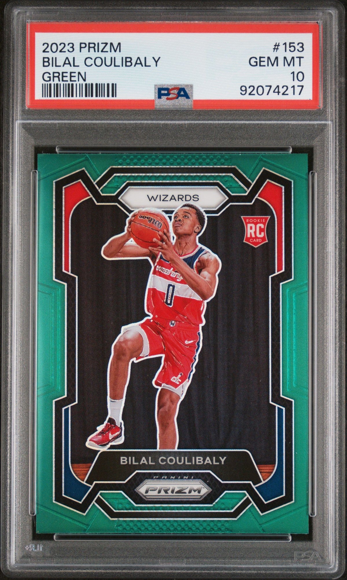 2023 Panini Prizm Bilal Coulibaly Green Prizm PSA 10