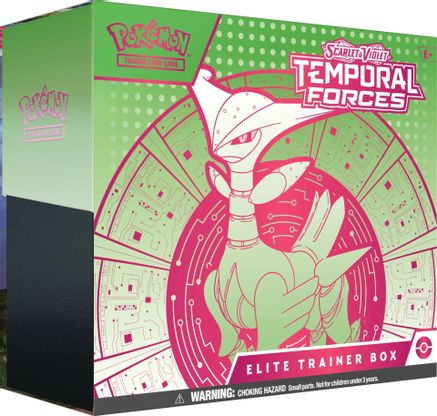 Pokemon Scarlet and Violet: Temporal Forces Elite Trainer Box (Iron Leaves)