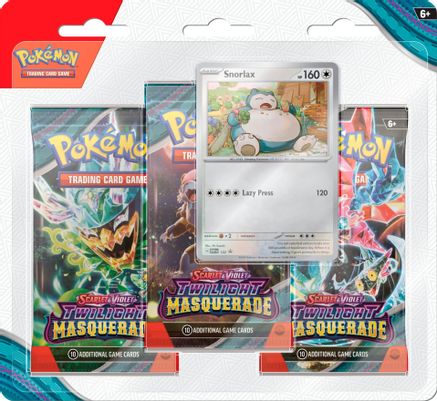 Pokemon Scarlet and Violet: Twilight Masquerade 3 Pack Blister [Snorlax]