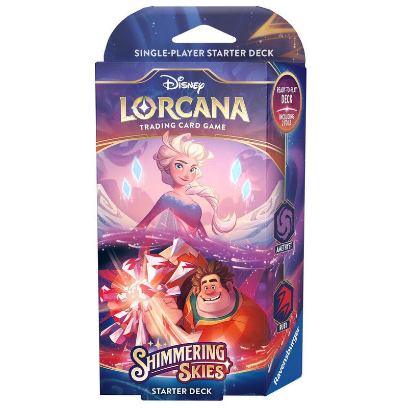 Disney Lorcana: Shimmering Skies Starter Deck (Amethyst and Ruby)