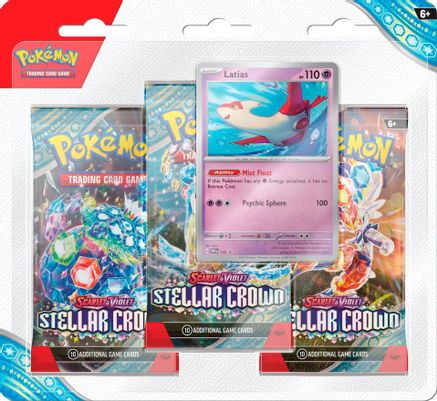 Pokemon Scarlet and Violet: Stellar Crown 3-Pack Blister [Latias]