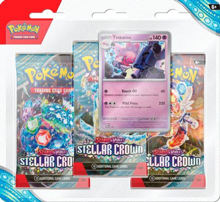 Pokemon Scarlet and Violet: Stellar Crown 3-Pack Blister [Tinkaton]