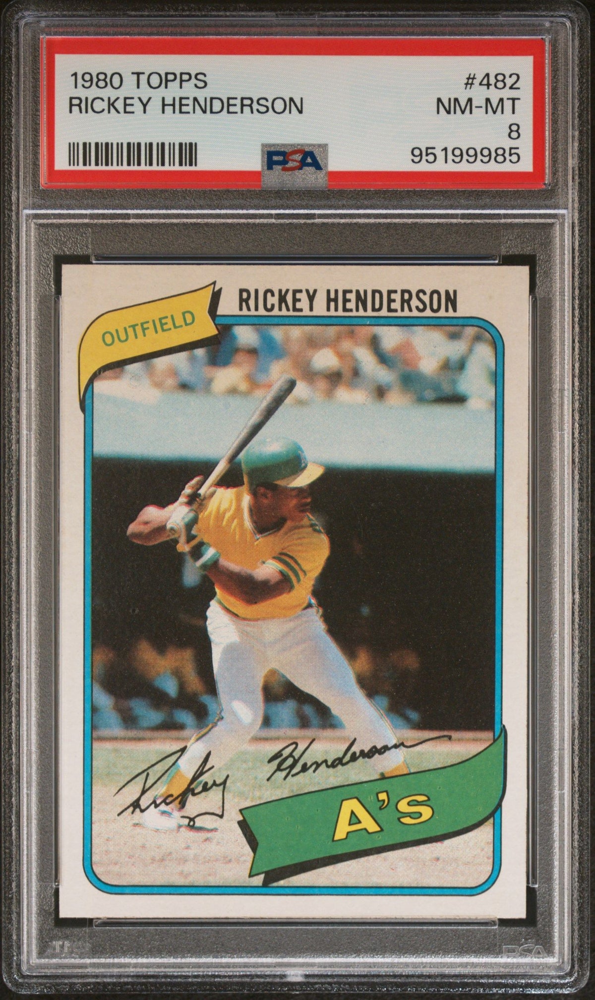 1980 Topps #482 Rickey Henderson PSA 8