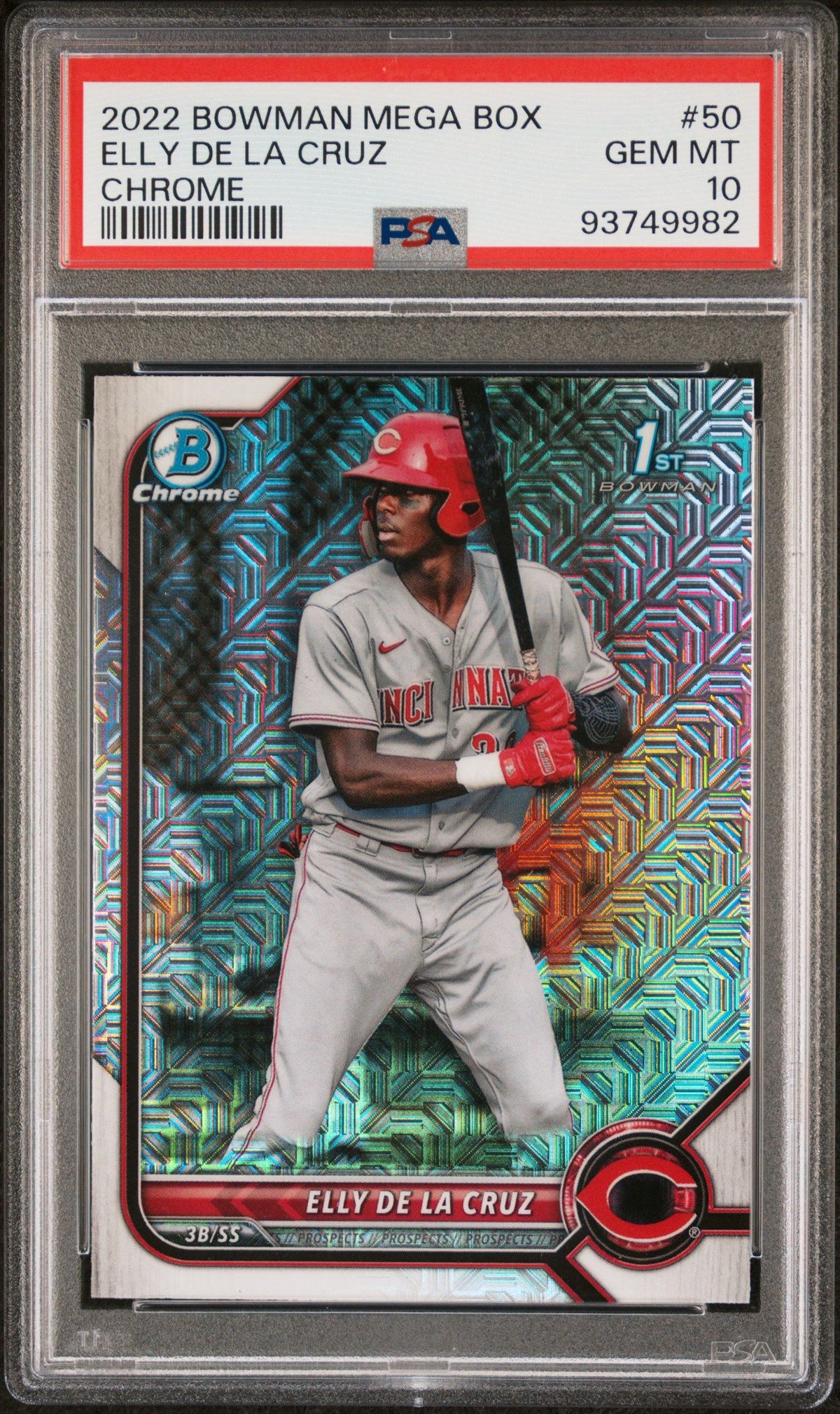 2022 Bowman Mega Box Chrome Elly De La Cruz Chrome PSA 10