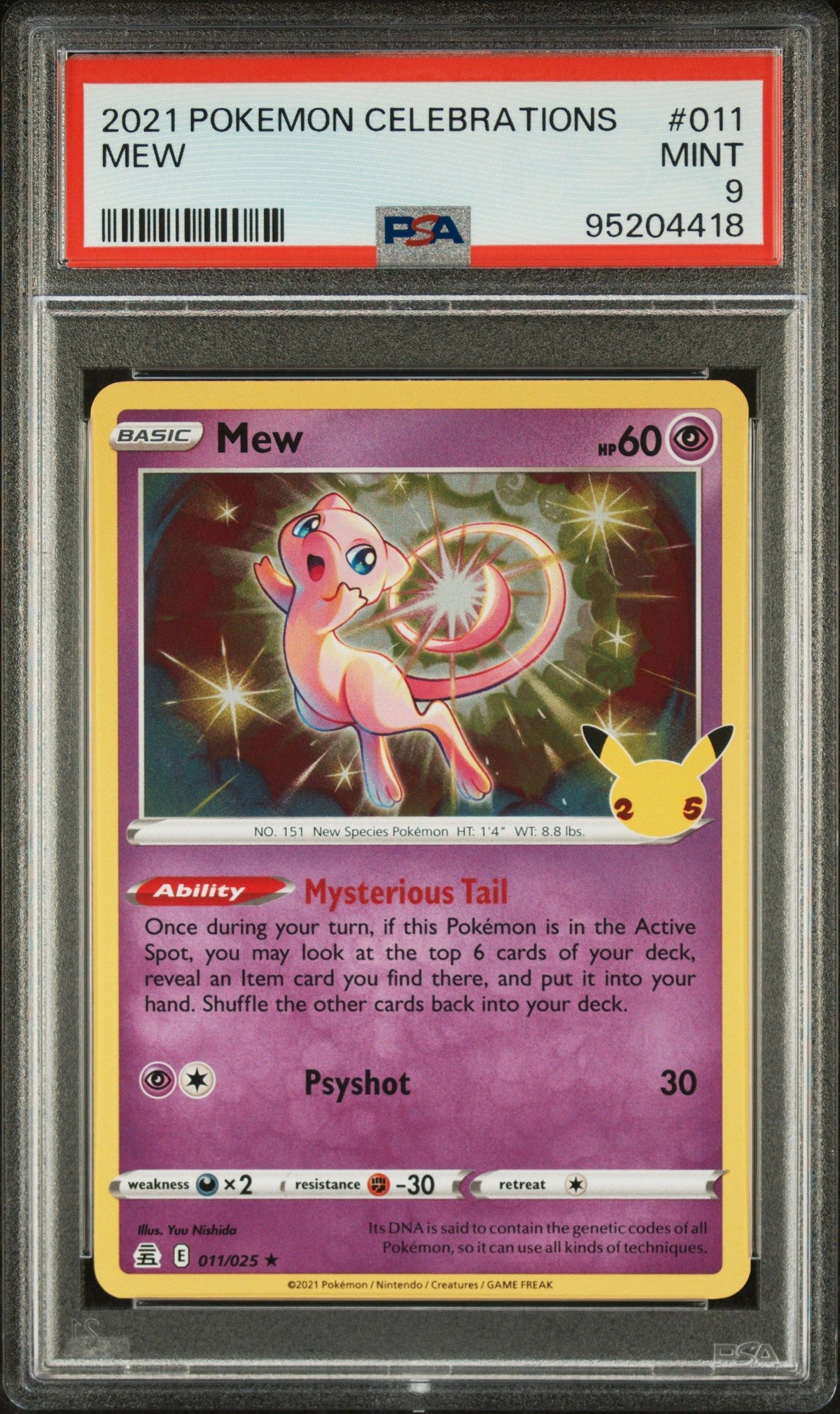 2021 Pokemon Celebrations Mew PSA 9