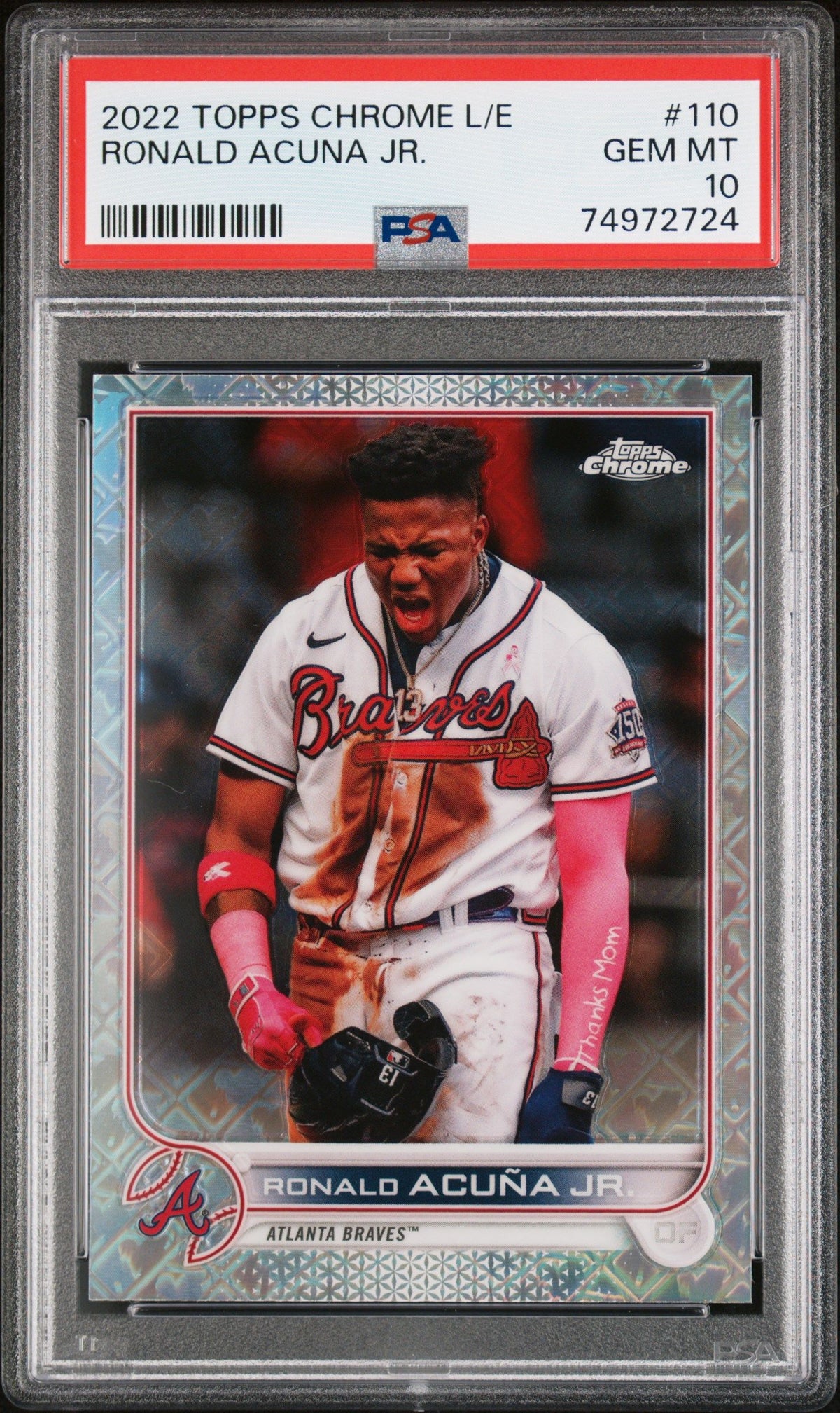 2022 Topps Chrome Logofractor Edition Ronald Acuna Jr. PSA 10