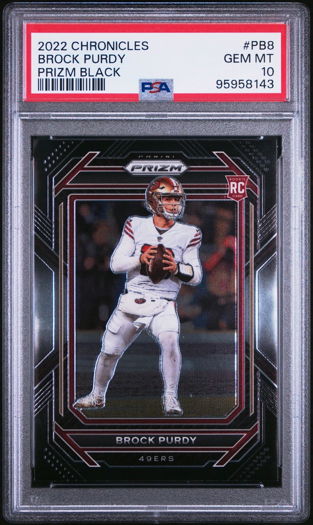 2022 Panini Chronicles Prizm Black Brock Purdy PSA 10 95958143