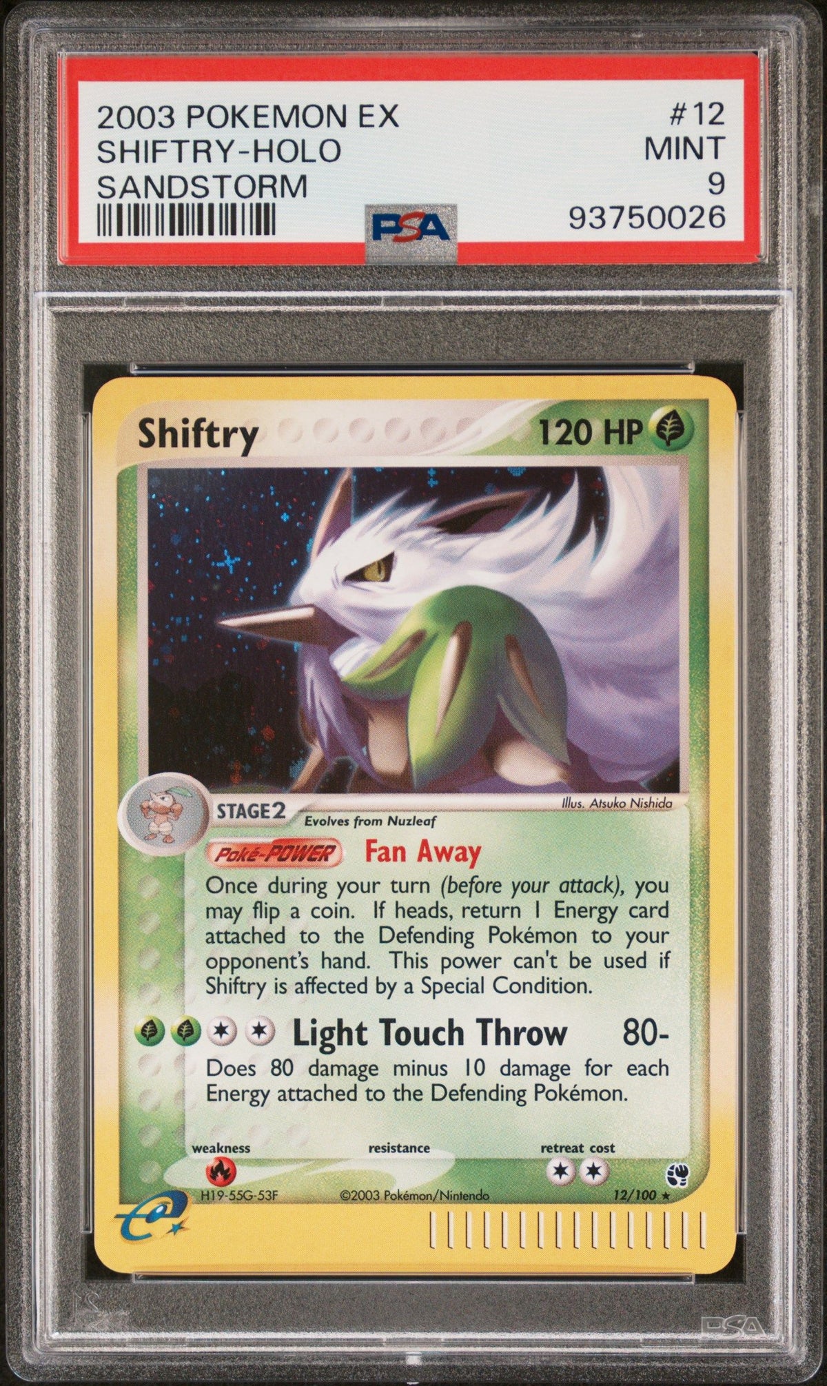 2003 Pokemon Ex Sandstorm Shiftry-Holo Sandstorm PSA 9