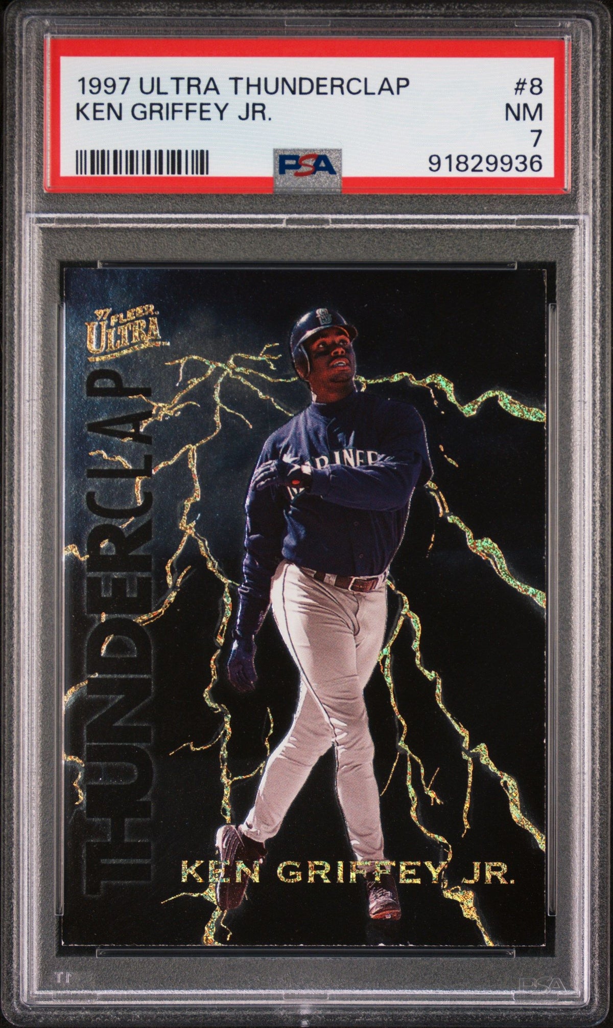 1997 Ultra Thunderclap #8 Ken Griffey Jr. PSA 7