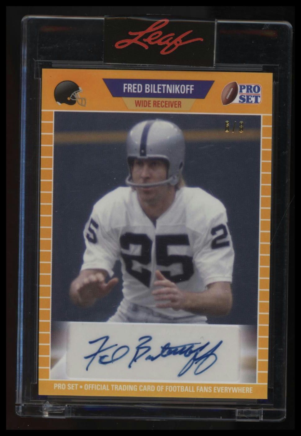 2021 Pro Set Sports Fred Biletnikoff Orange #/8