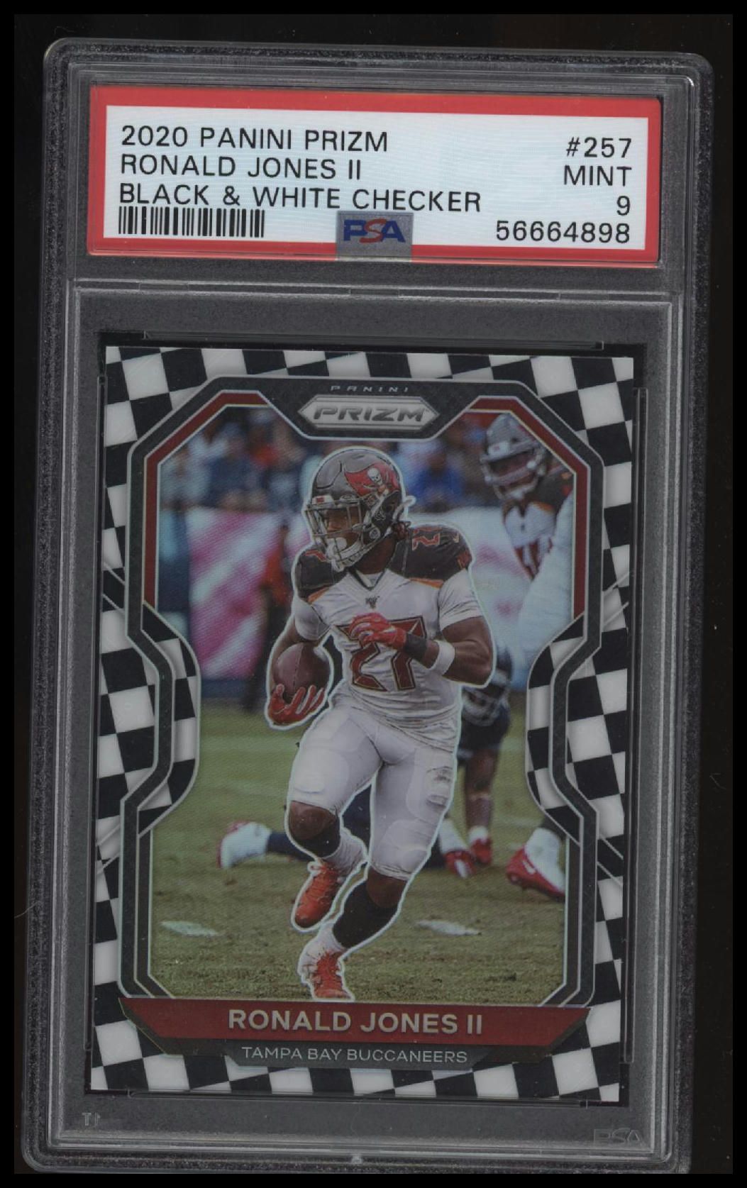 2020 Panini Prizm #257 Ronald Jones Ii Black &amp; White Checker PSA 9