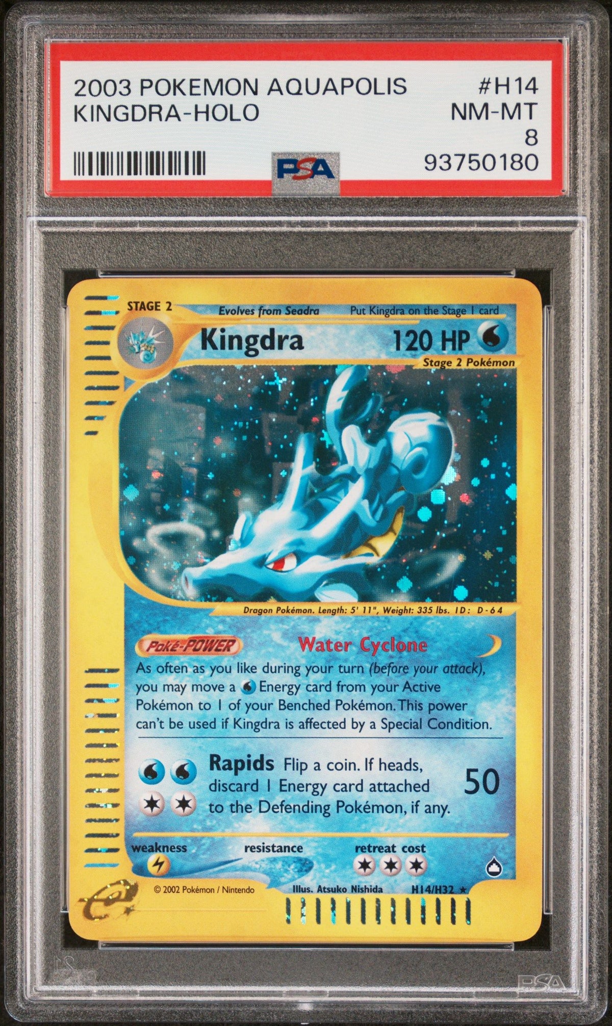 2003 Pokemon Aquapolis Kingdra-Holo PSA 8