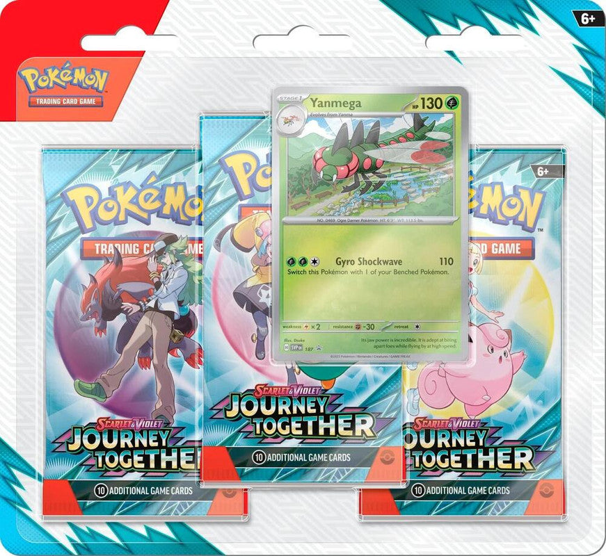 Pokemon Scarlet and Violet: Journey Together 3-Pack Blister (Yanmega) (PRE-ORDER)