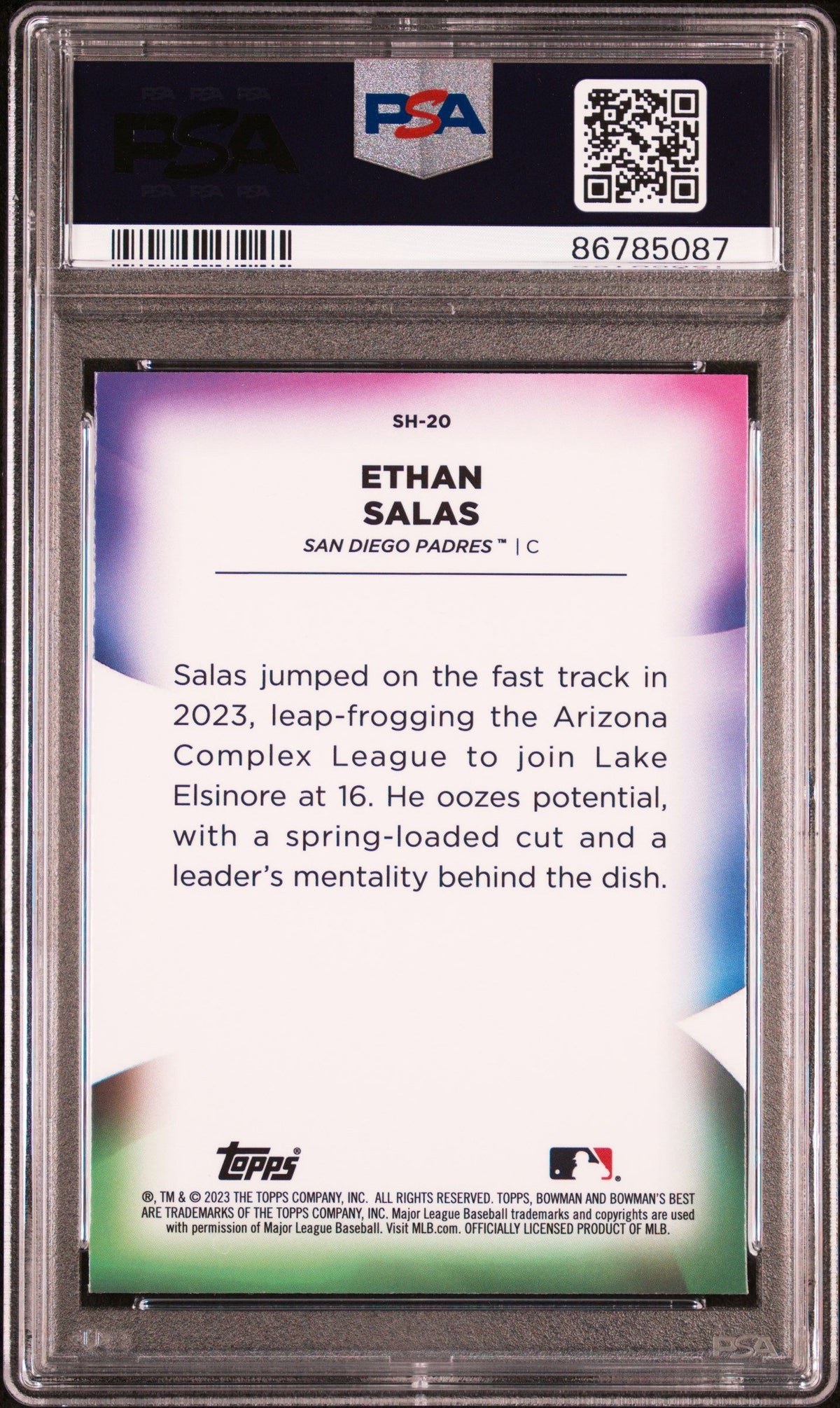 2023 Bowman&#39;S Best Shellacked Ethan Salas PSA 10