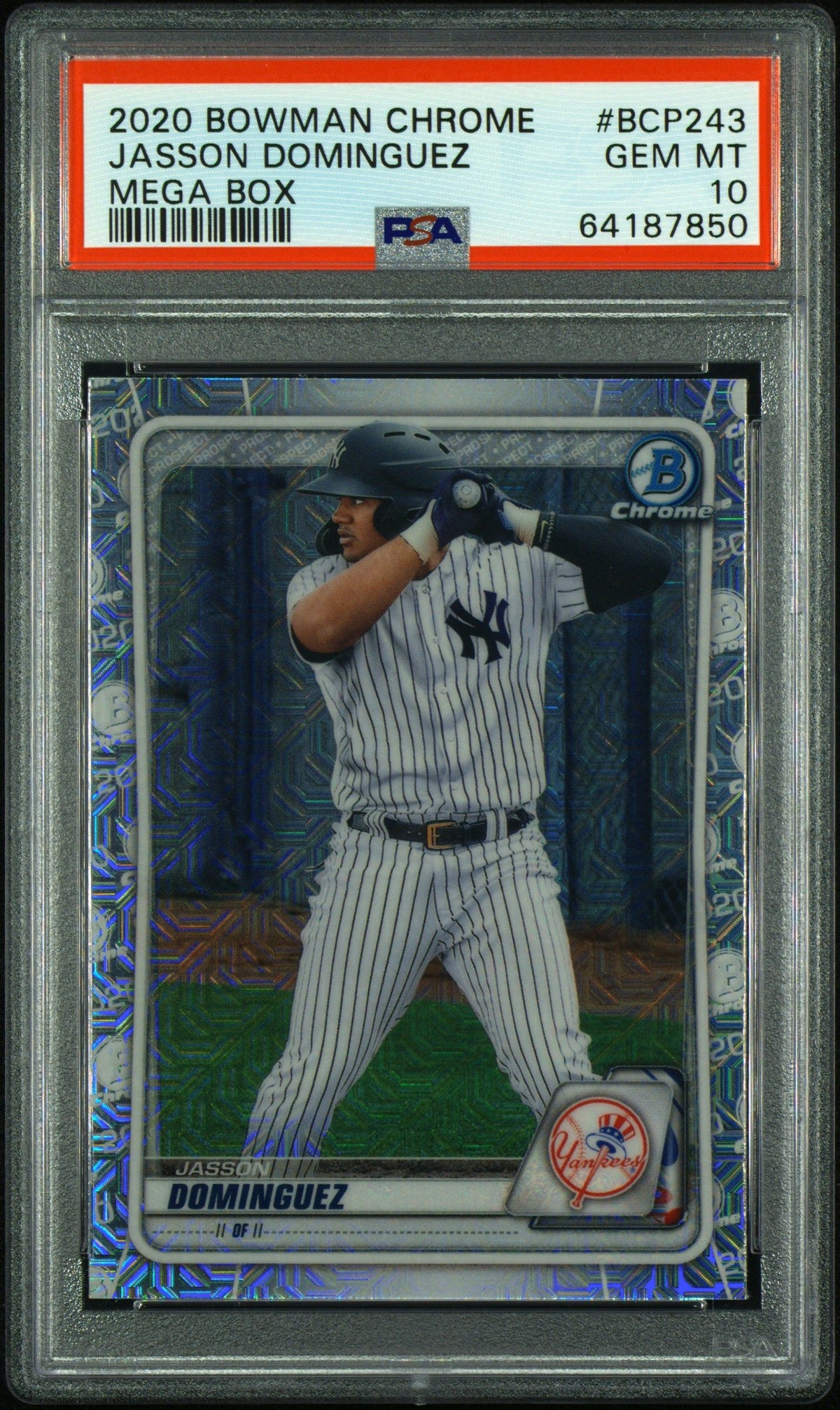 2020 Bowman Chrome Mega Box Jasson Dominguez PSA 10