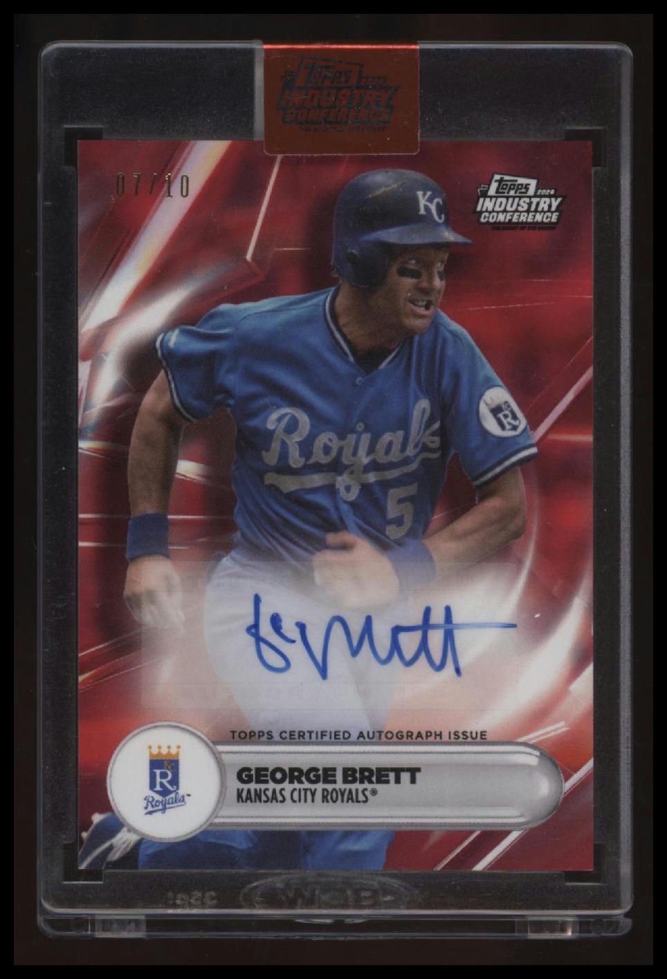 2024 Topps Industry Conference George Brett Auto Red /10