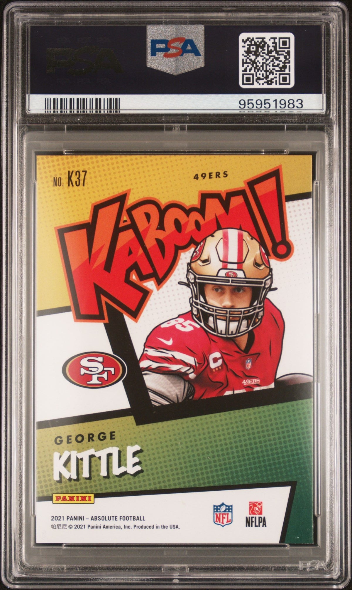 2021 Panini Absolute Kaboom! George Kittle Kaboom! PSA 9