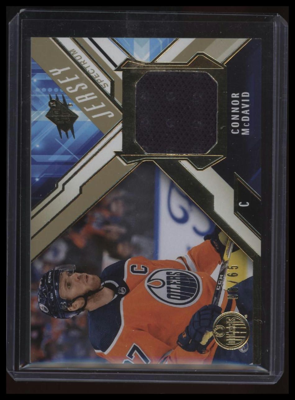 2021-22 SPx Connor McDavid SPx Jerseys Gold Spectrum #/65