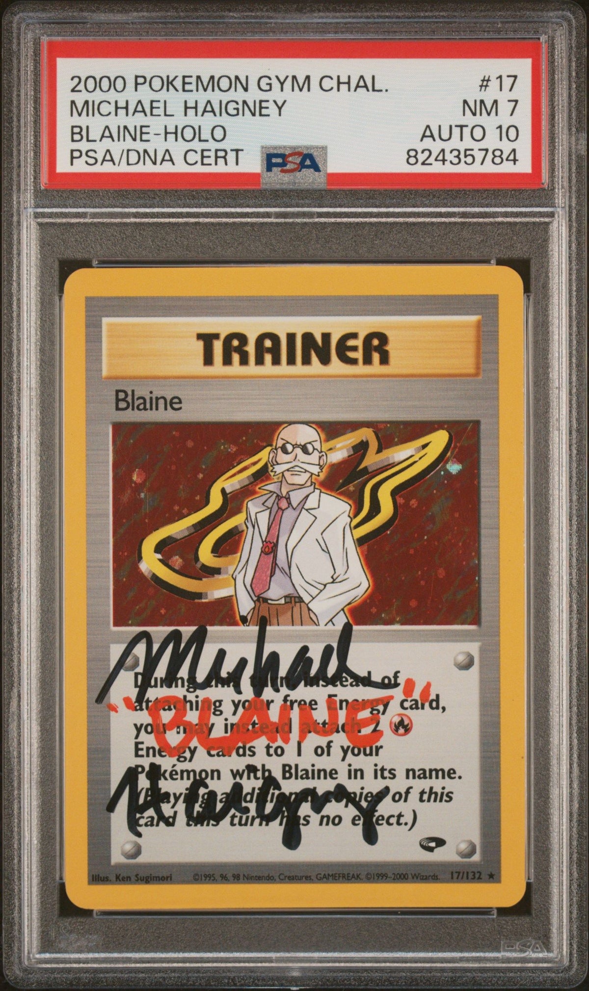 2000 Pokemon Gym Challenge Blaine-Holo Blaine-Holo PSA 7